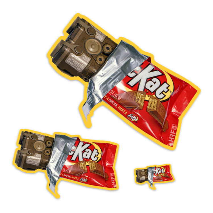 L3 harris ngal laser kitkat chocolate bar sticker